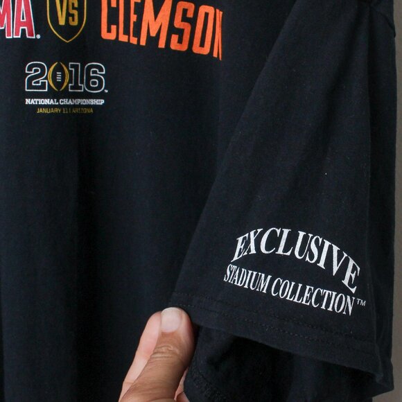 Alabama Football Shirt Men 2XL Black 2016 Championship Game Tee - Picture 4 of 9